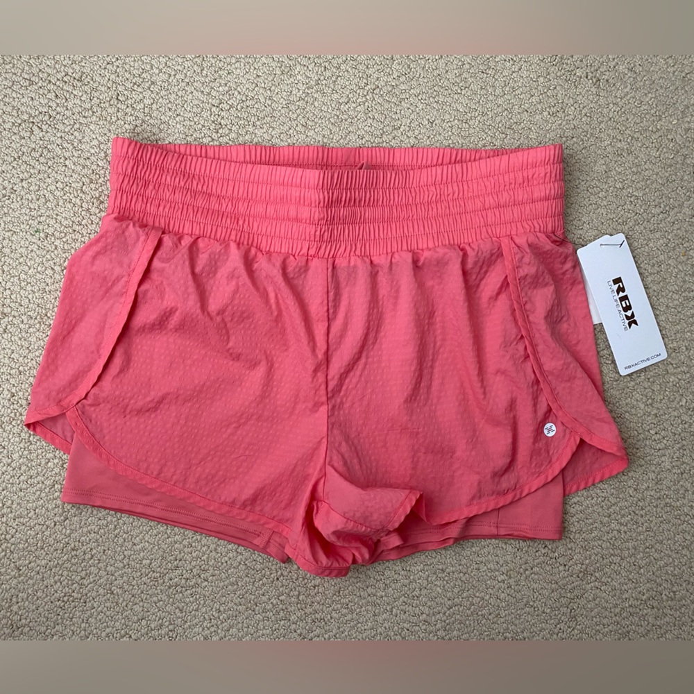 Athletic shorts: Brand: RBX. Color: Coral. Size: Large